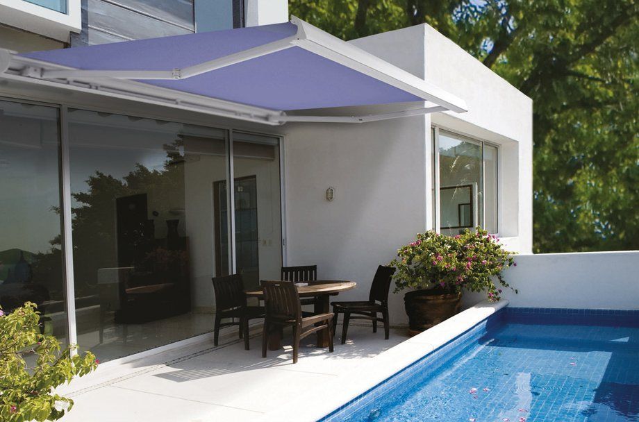 Awning over patio
