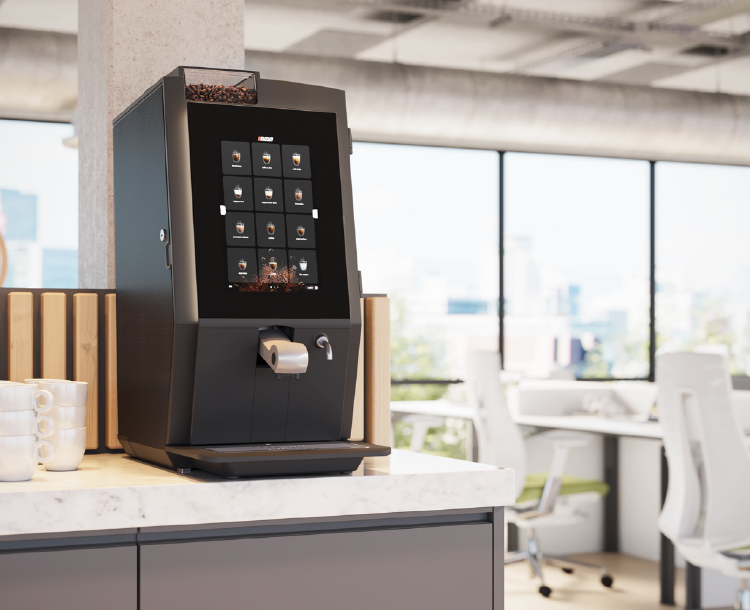 Kaffemaskiner, espressomaskiner, vannkjølere og tappetårn