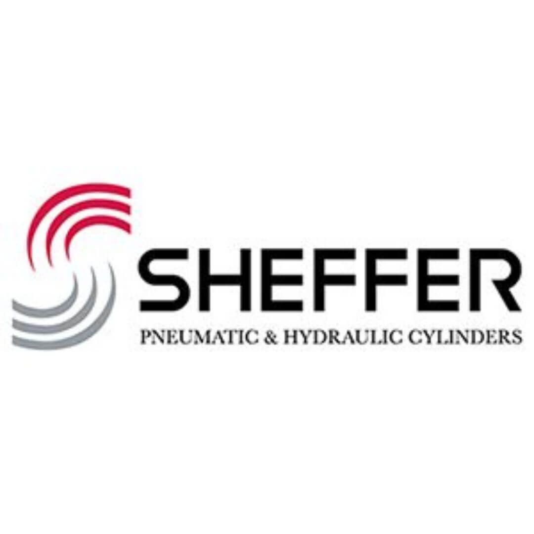 The logo for sheffer pneumatic and hydraulic cylinders