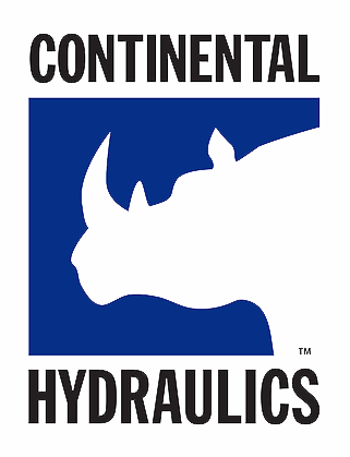 The logo for continental hydraulics has a rhinoceros head on it.