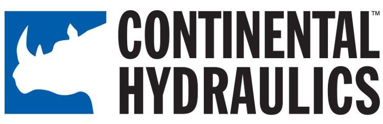 A logo for continental hydraulics with a rhino on it