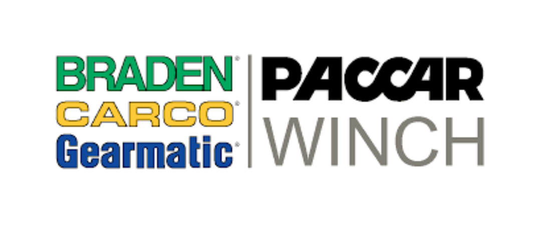 The logo for braden paccar cargo gearmatic winch