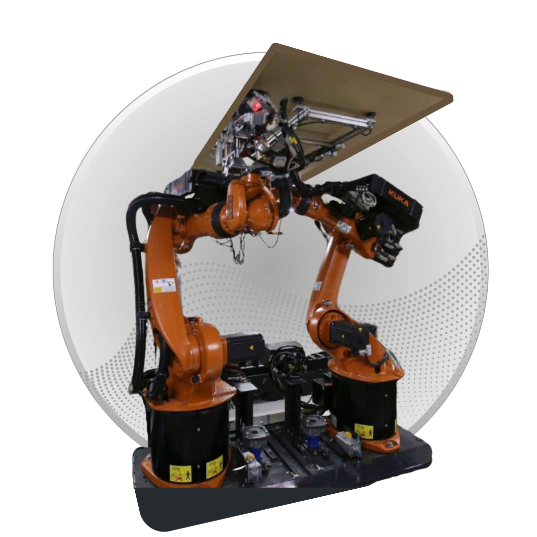 Automation machine in orange