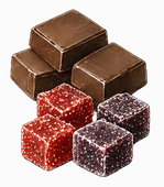 chocolate and gummy edibles