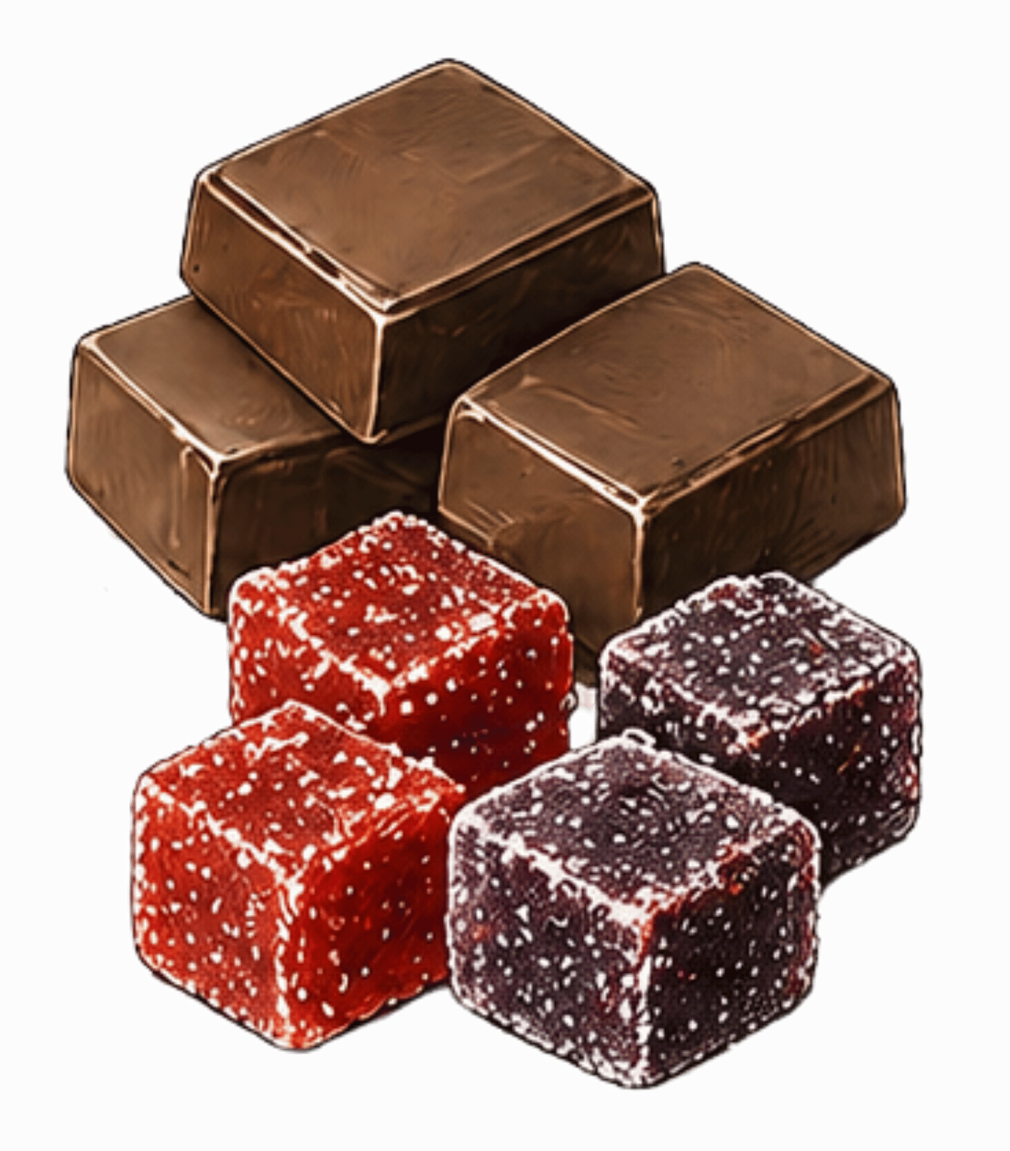 chocolate and gummy edibles