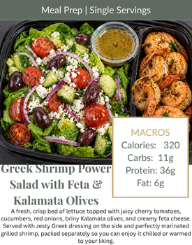 Greek Shrimp Power Salad with Feta & Kalamata Olives