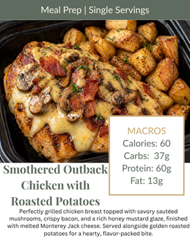 Smothered Outback Chicken with Roasted Potatoes