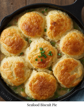 Seafood Biscuit Pie
