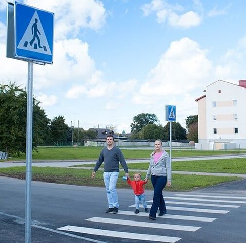Family Crossing the Road — Traffic Control Services in Bundaberg,QLD