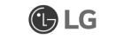 a black and white image of the lg logo on a white background .