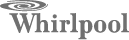 a whirlpool logo is shown in black and white on a white background .