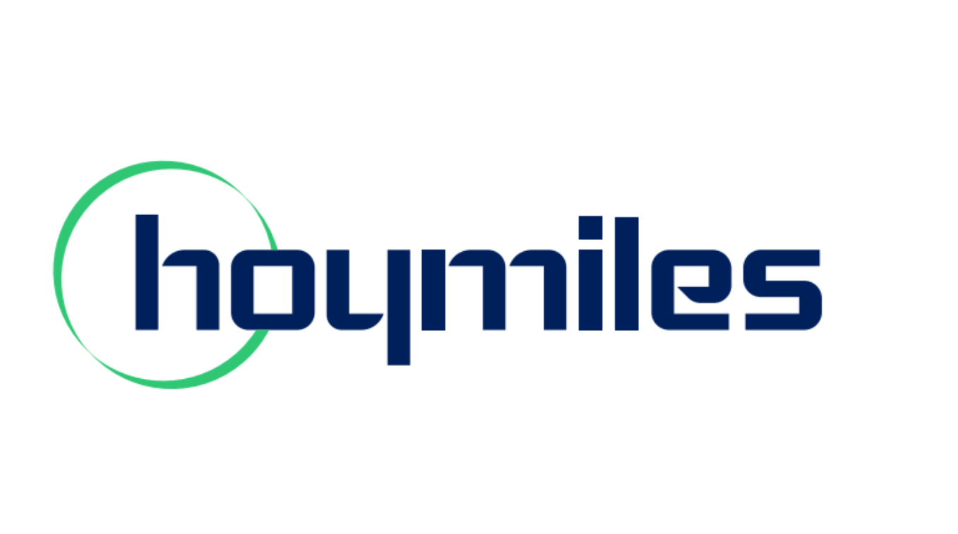 The holymiles logo is blue and green and has a green circle around it.