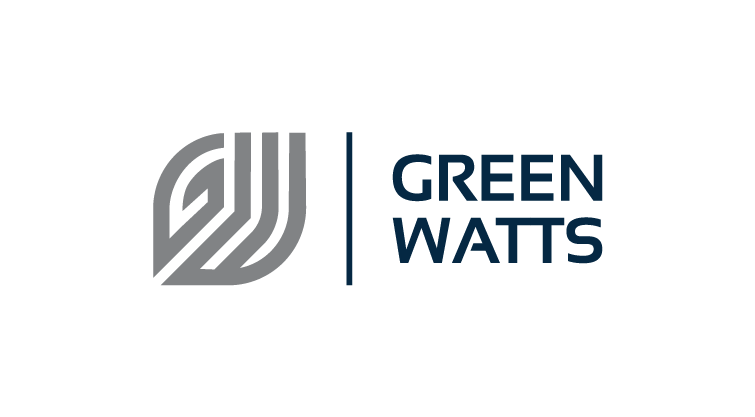 A logo for green watts is shown on a white background.