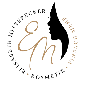 Ein Logo für Elisabeth Mitterecker Kosmetik zeigt ein Frauengesicht