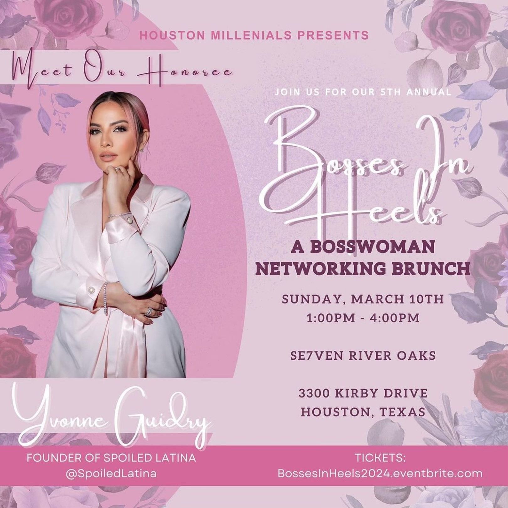 A poster for a bosswoman networking brunch.