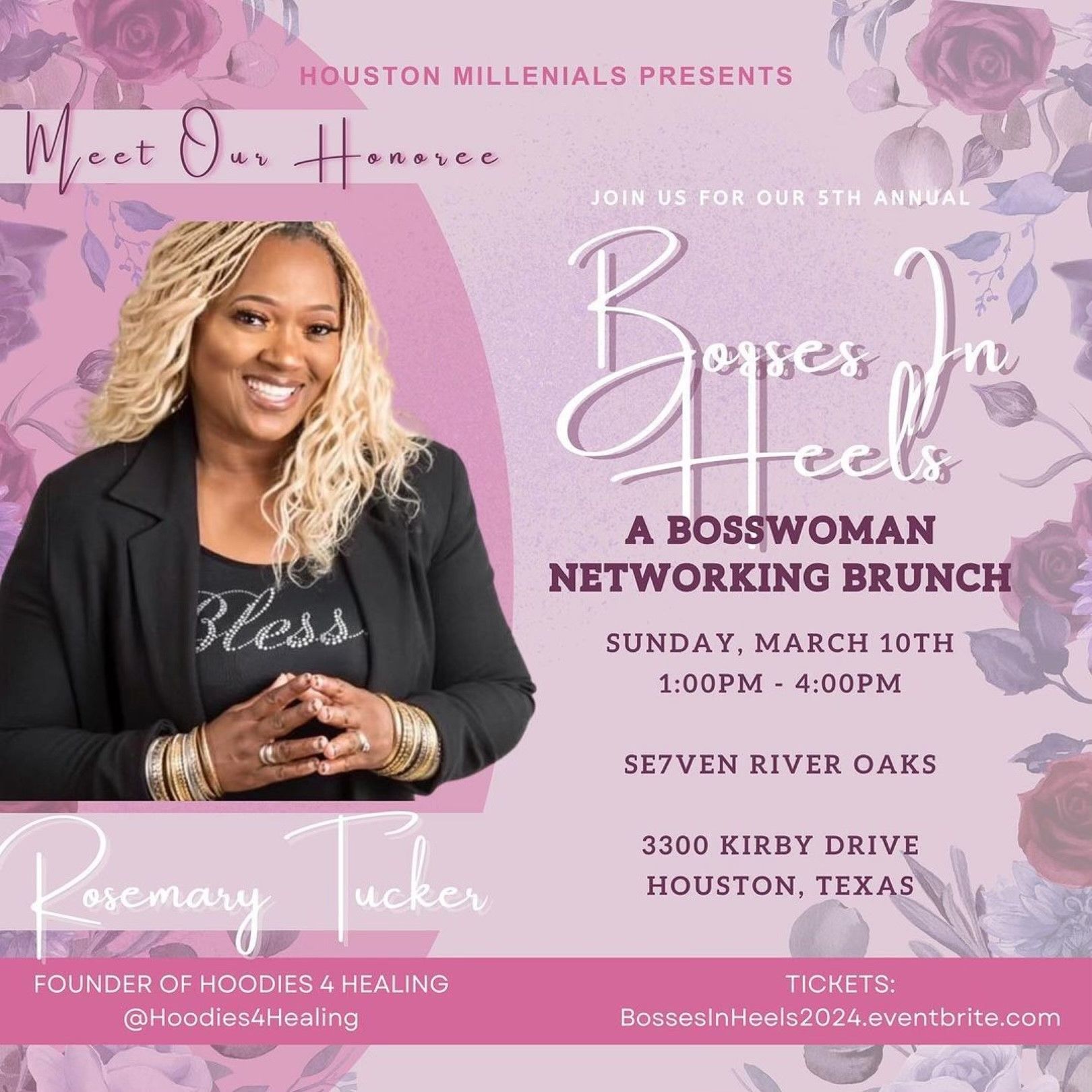 A poster for a bosswoman networking brunch