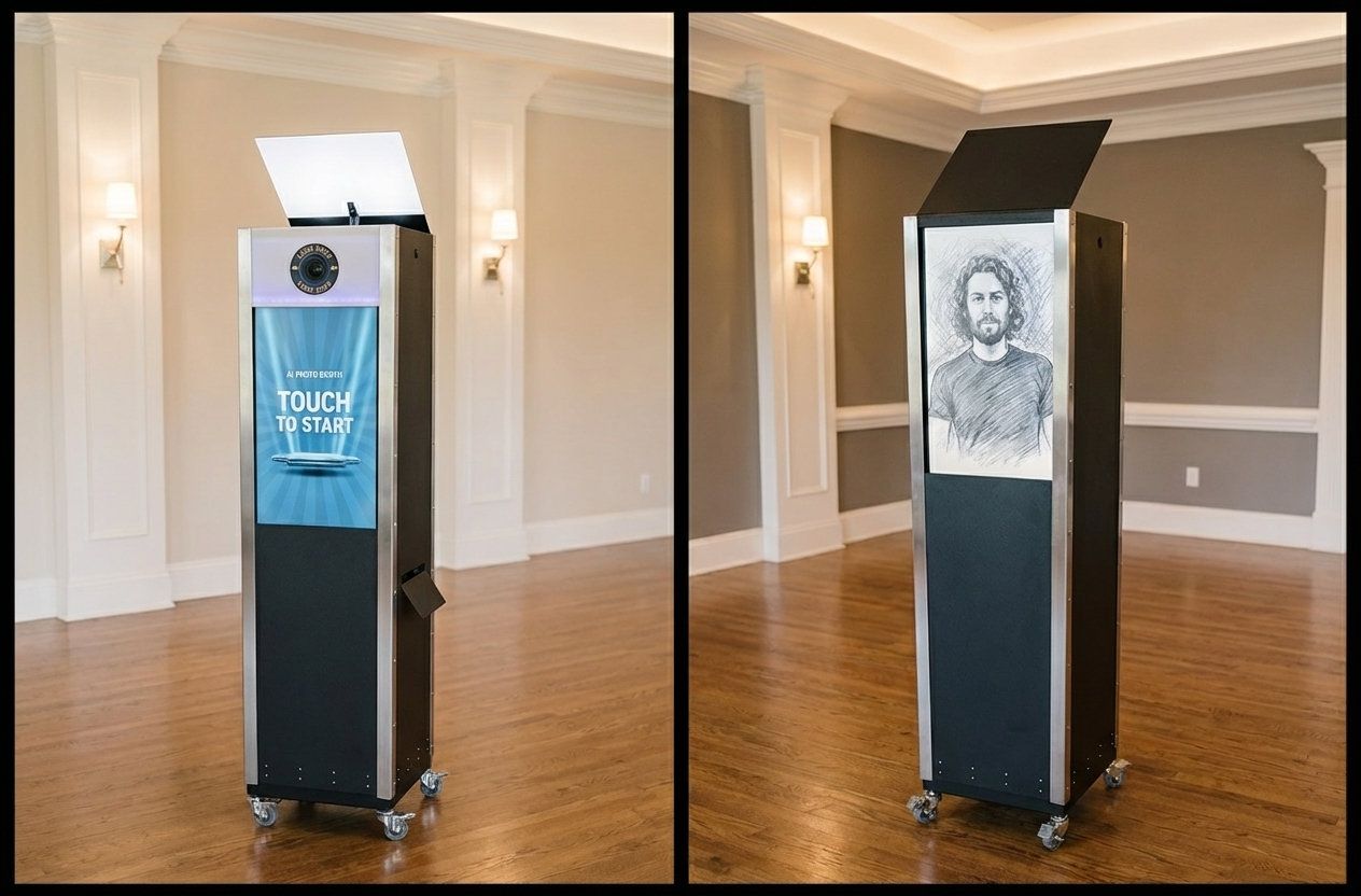 AI Photo Booth displayed in a venue setting