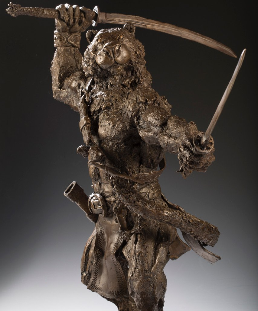 Dungeons and Dragons sculpture in bronze