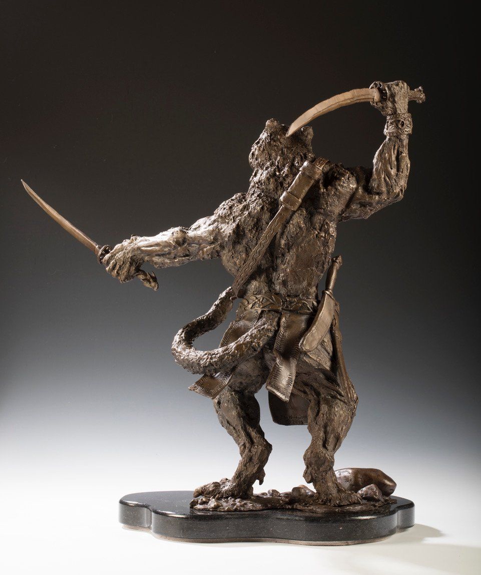 Dungeons and Dragons sculpture back