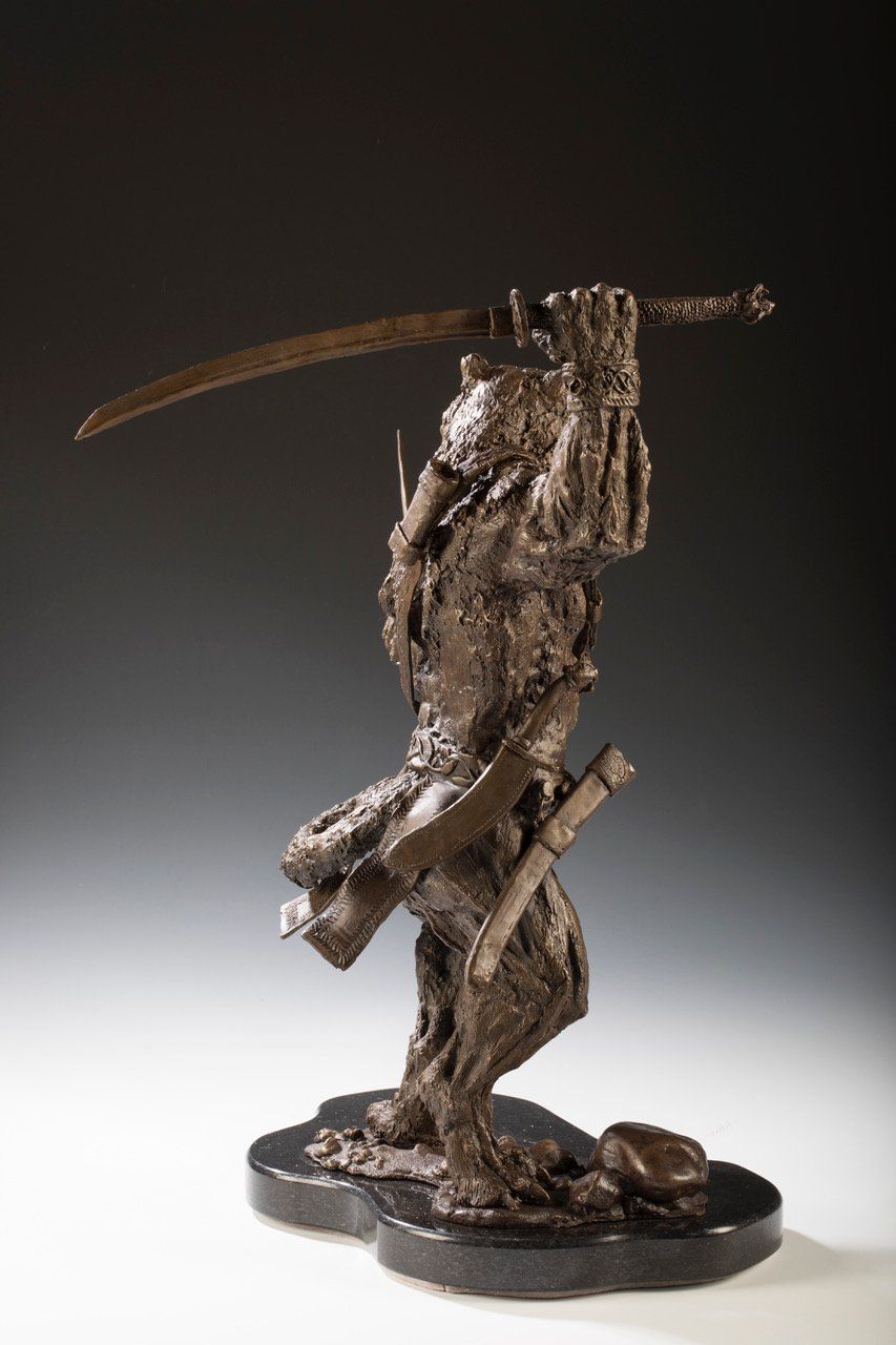Calor of Dungeons and Dragons bronze sculpture