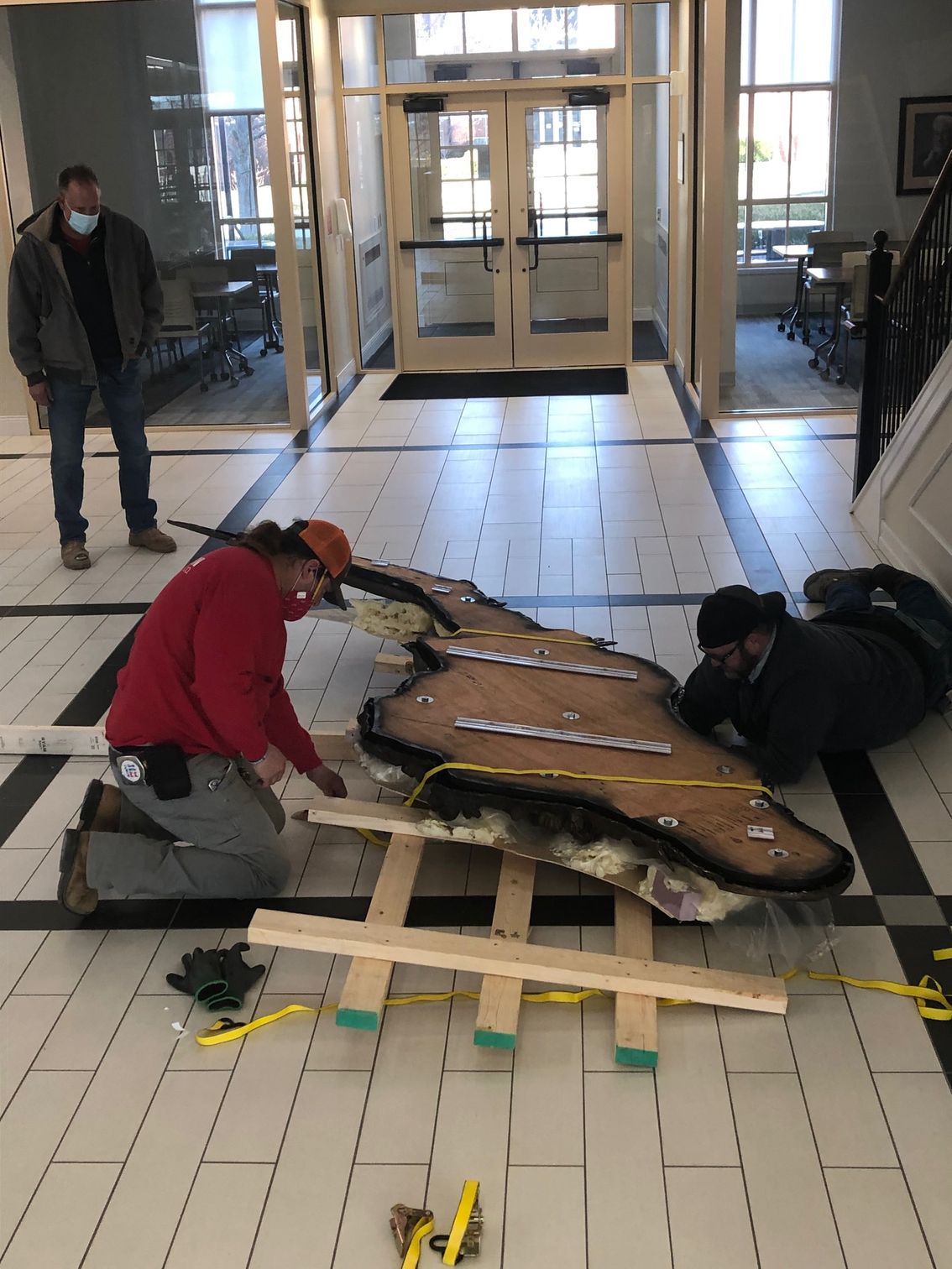 delivery Miami University Geology Department Centennial Sculpture