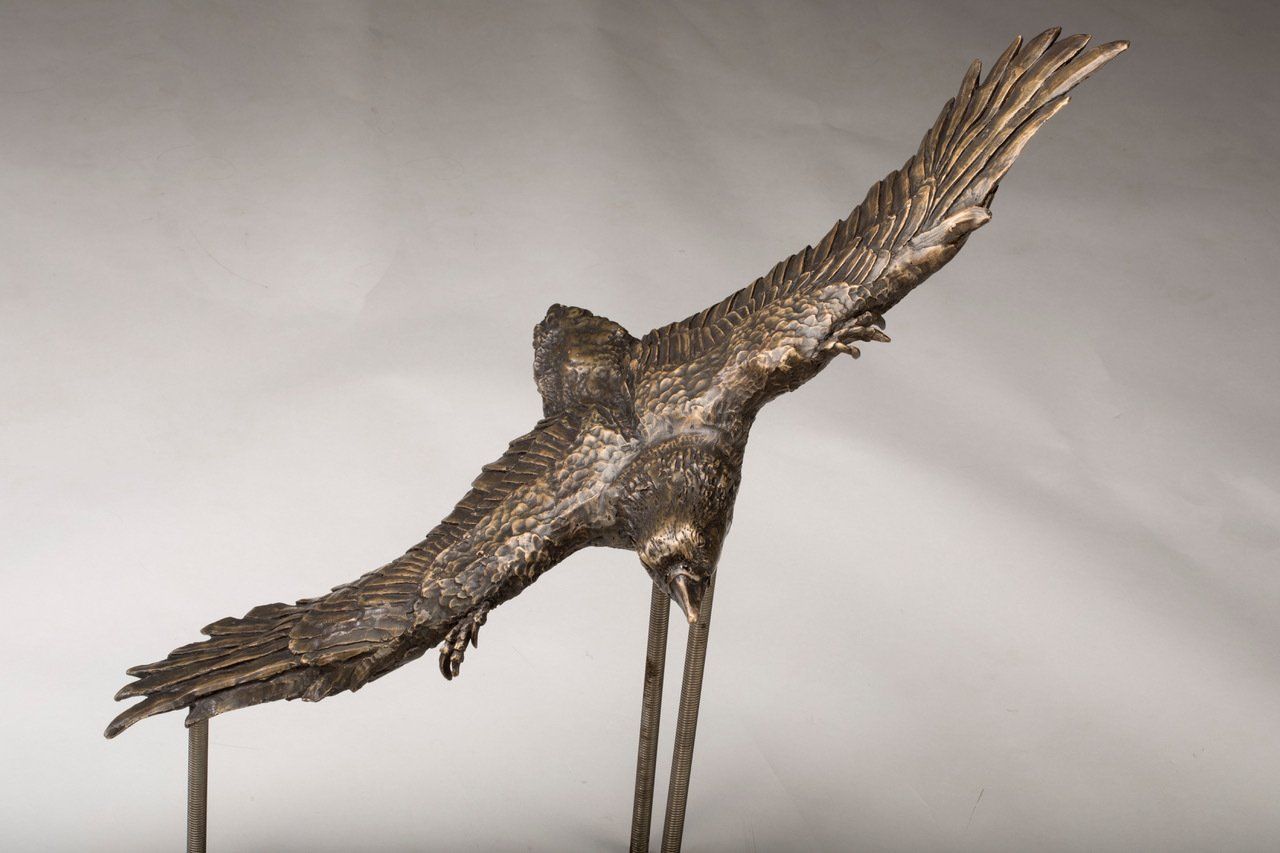 Confuciusornis bronze sculpture