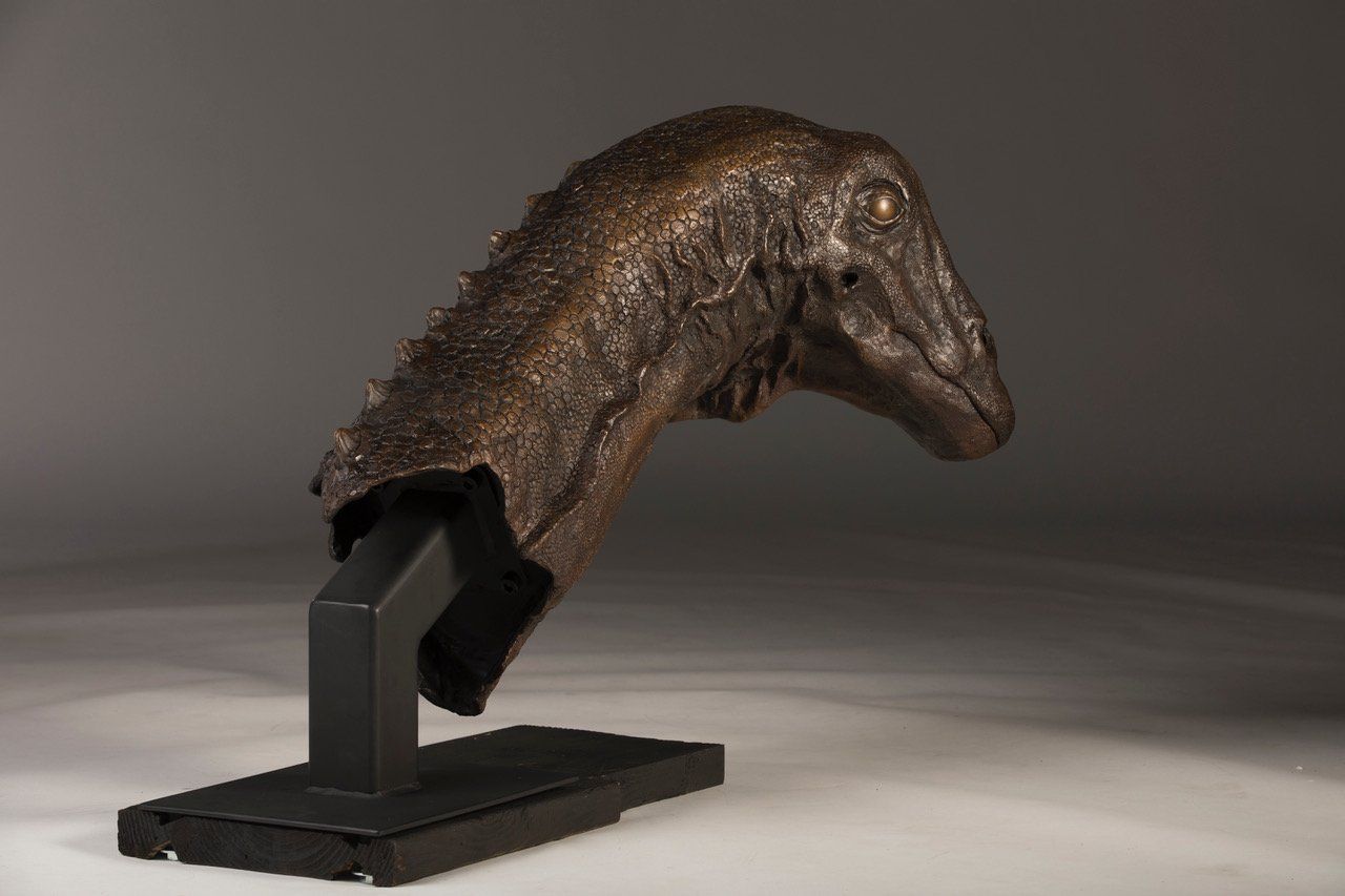 Galeamopus Bust bronze sculpture
