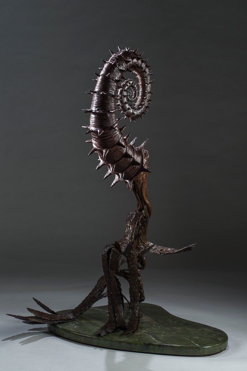 sculpture of Heteromorphic Ammonites