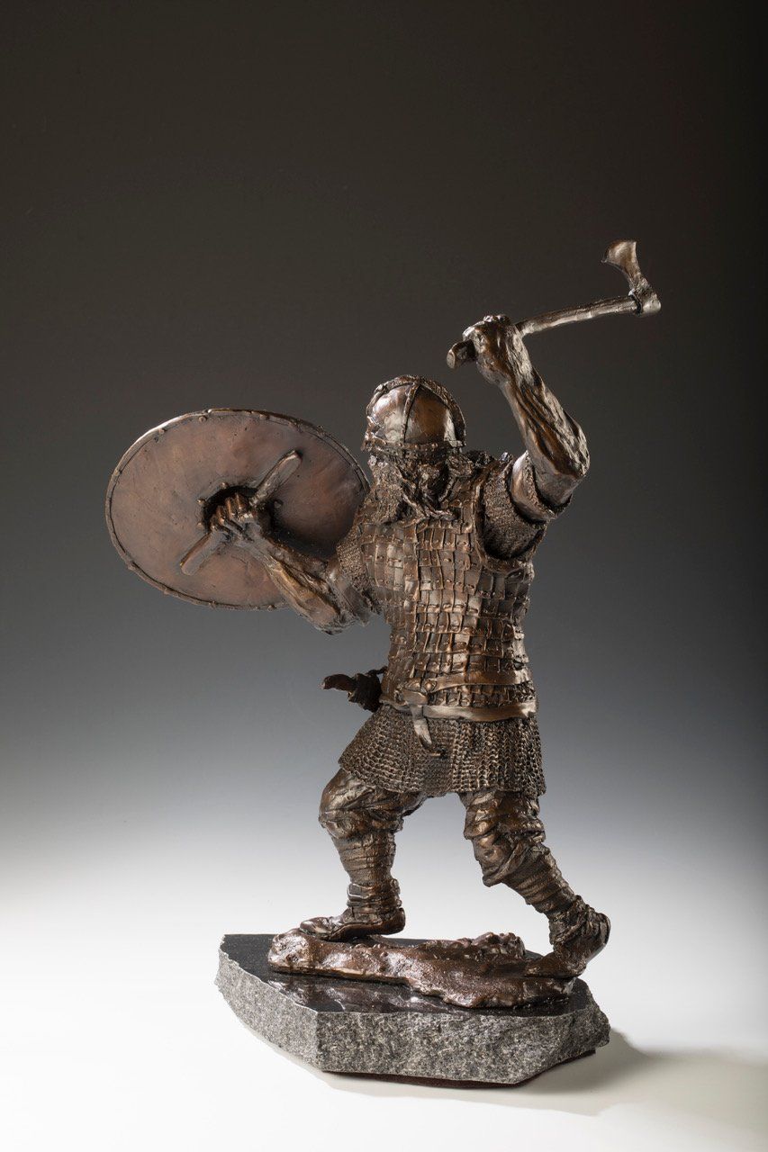 Saxon warrior sculpture