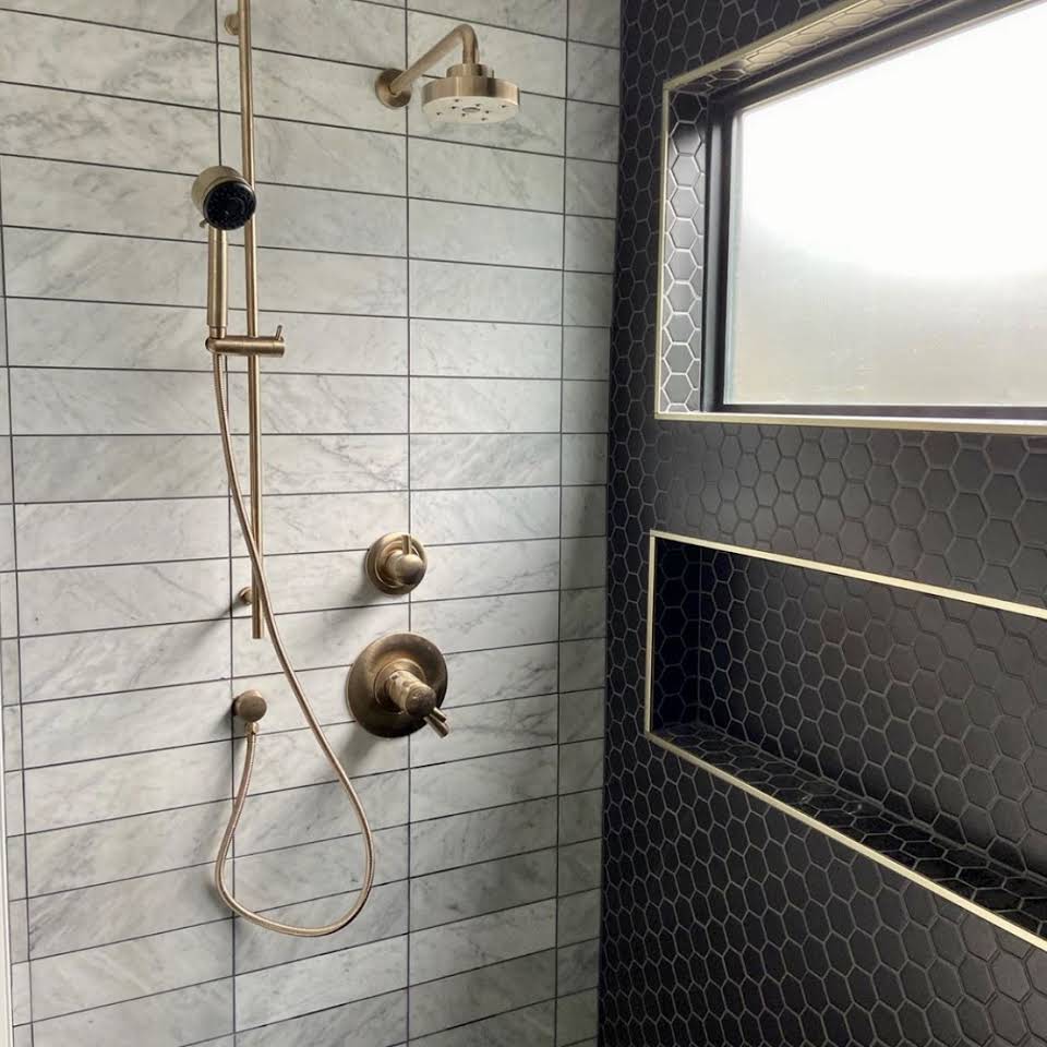 Gold Color of Shower — Newberg, OR — Titan Plumbing Co