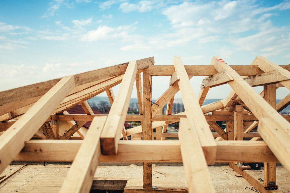 Close-up Of A High-quality Residential Timber Roof Trusses