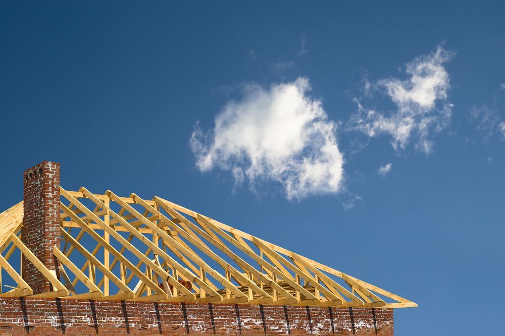 Constructing of The Roof with Sky in Background — Roof Trusses in Caboolture, QLD