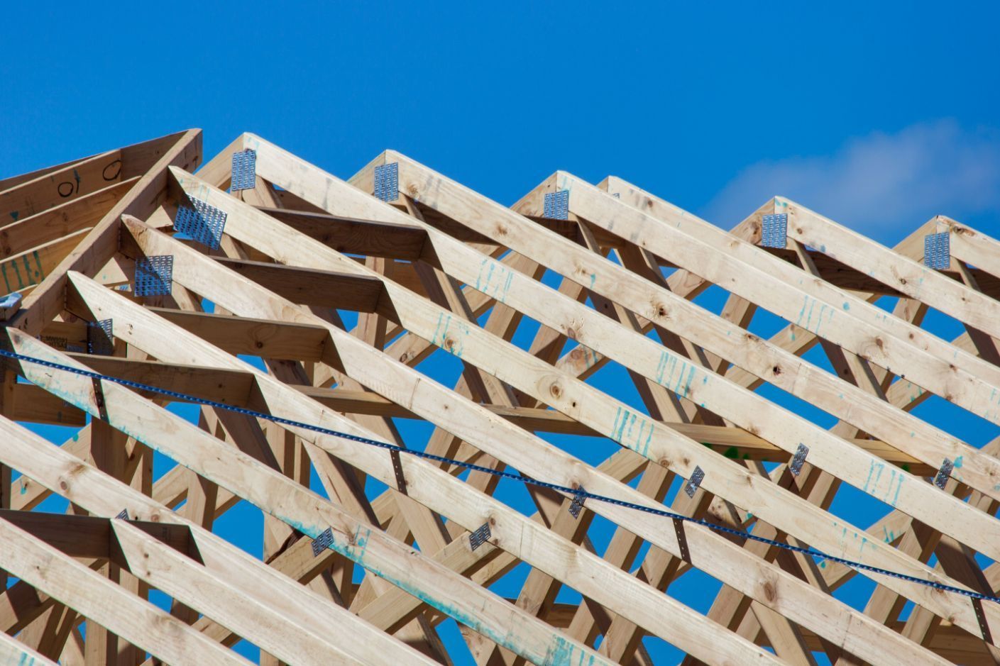 Roof Truss in Blue Sky Background — Roof Trusses in Landsborough, QLD