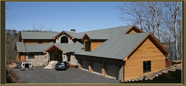 a large house with a car parked in front of it