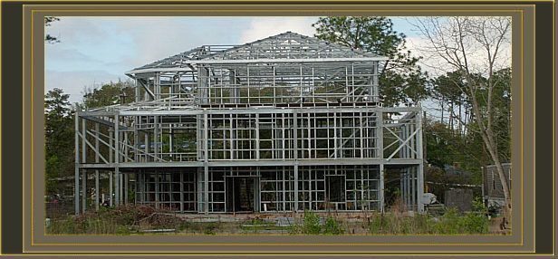 a picture of a house that is being built .