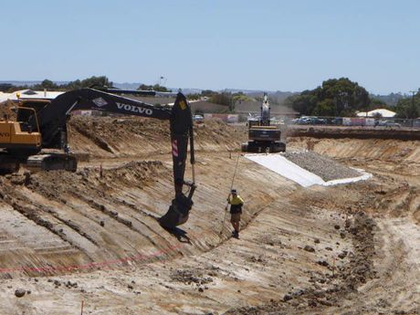 Excavator Working on a Construction Site — Victor Harbor, SA — South Coast Sand & Civil