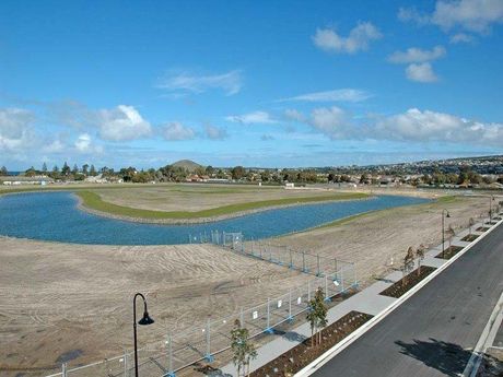 Large Body of Water Surrounded by a Fence and Road — Victor Harbor, SA — South Coast Sand & Civil