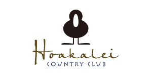 A logo for hoakalei country club with a duck on it