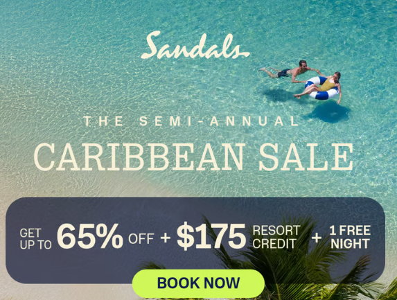 Sandals Semi-annual Caribbean Sale