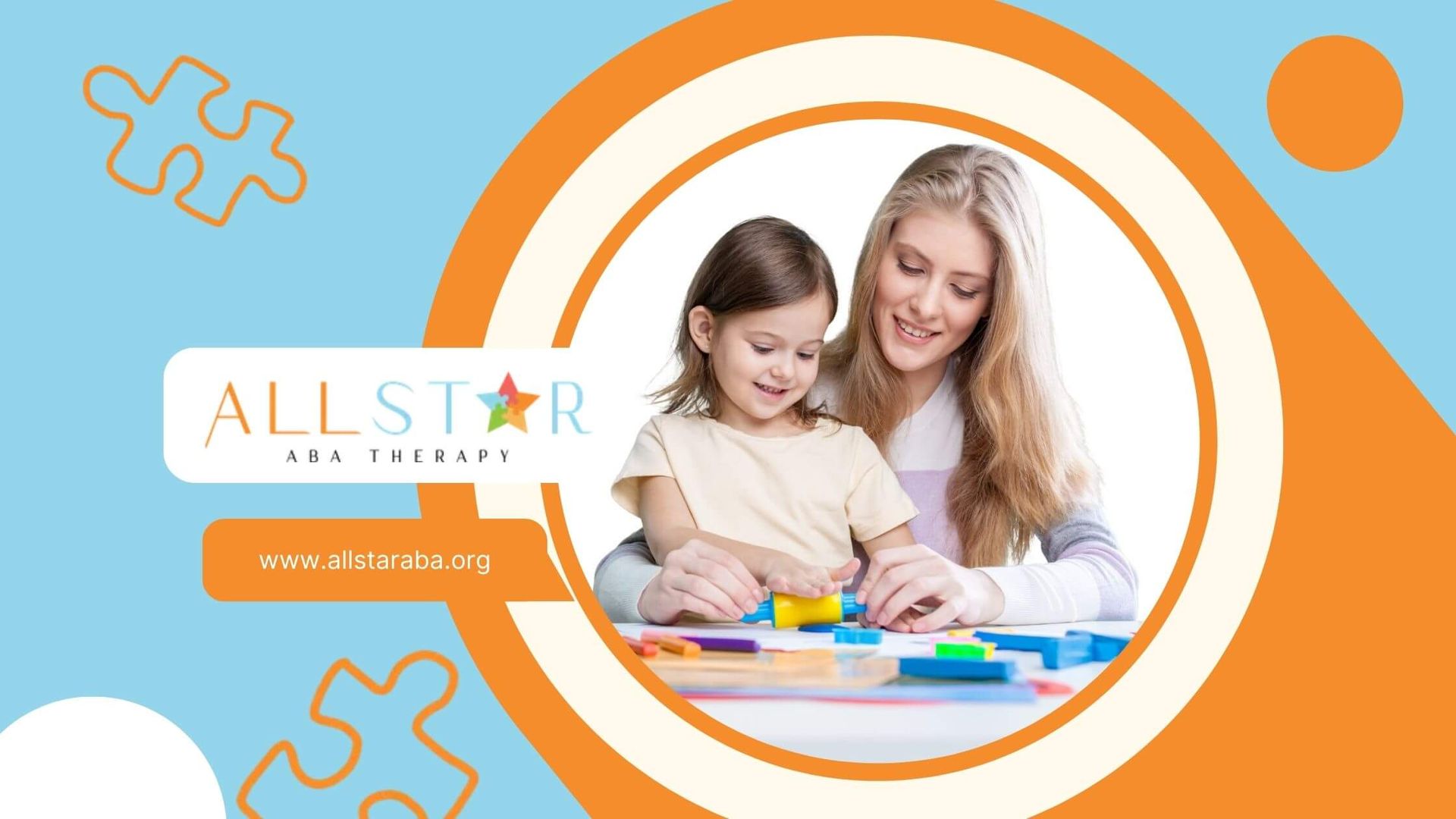 ABA therapist helping a young girl play with colorful modeling clay in ABA therapy.