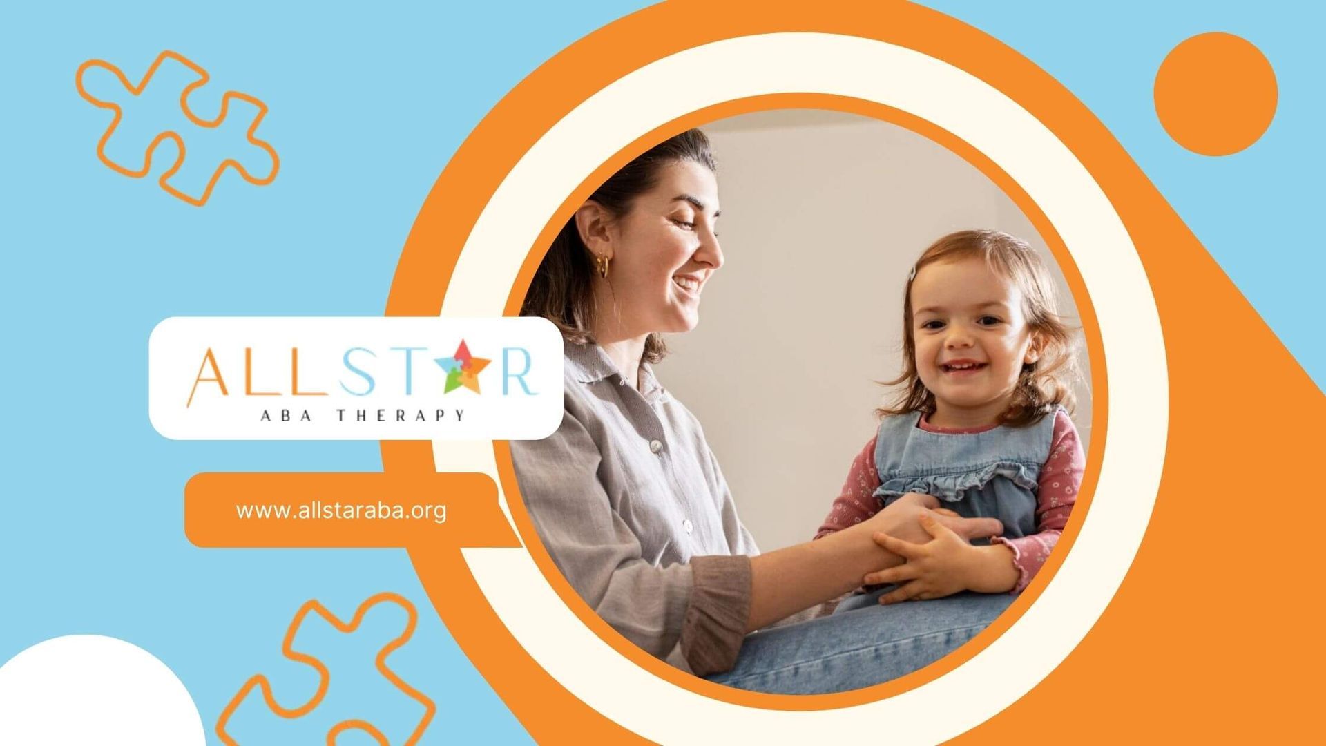 A child with autism is sitting on an ABA therapist's lap.