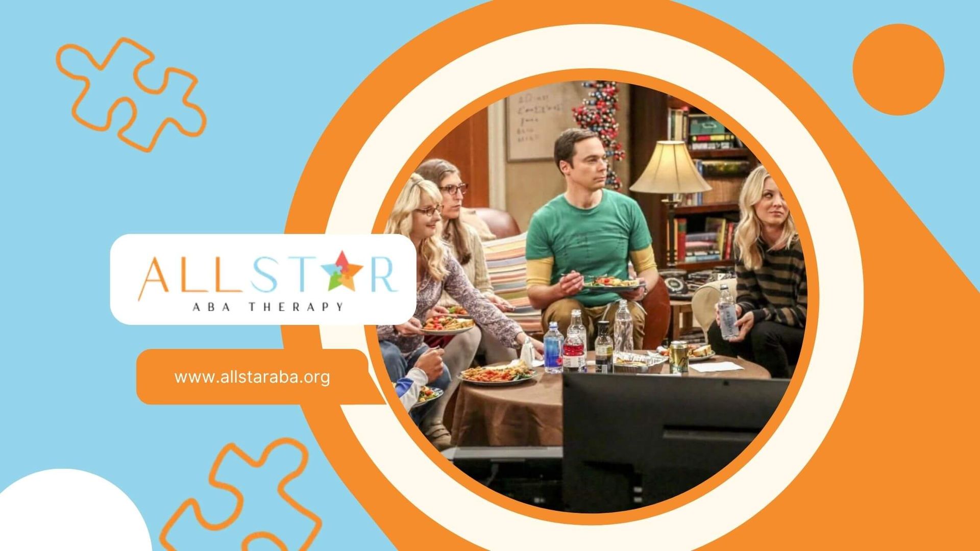 A group of people are sitting around a table in a living room.