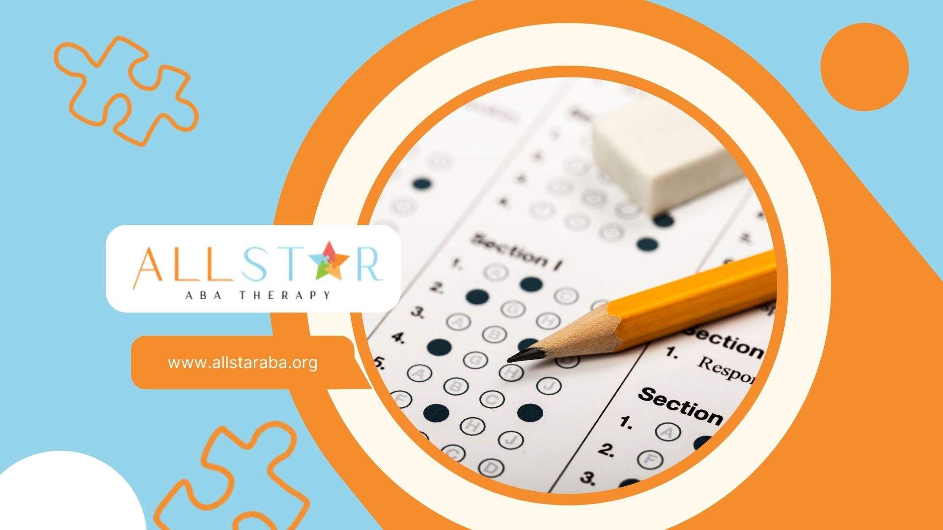 A pencil is sitting on top of a test with an eraser.