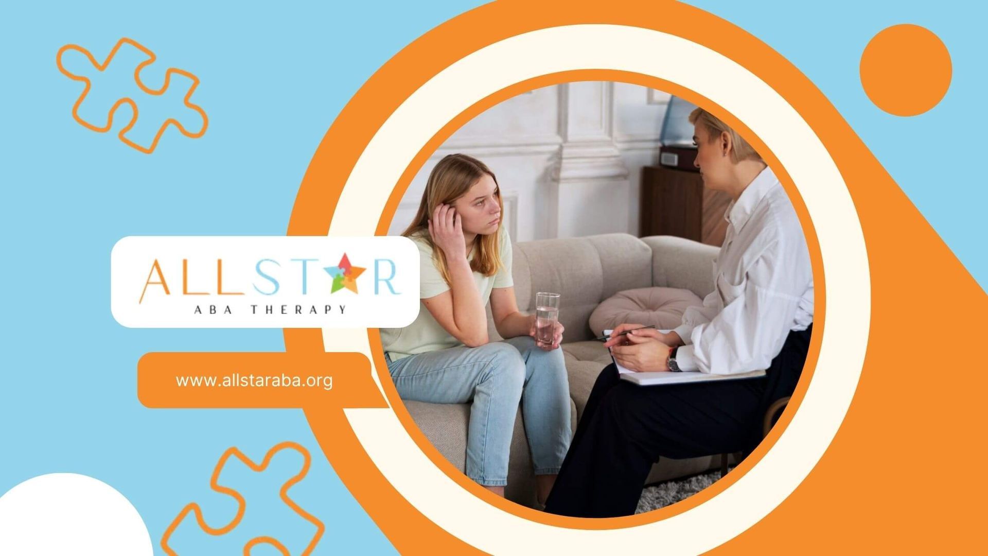 An ABA therapist tries to get the attention of a young girl with autism.