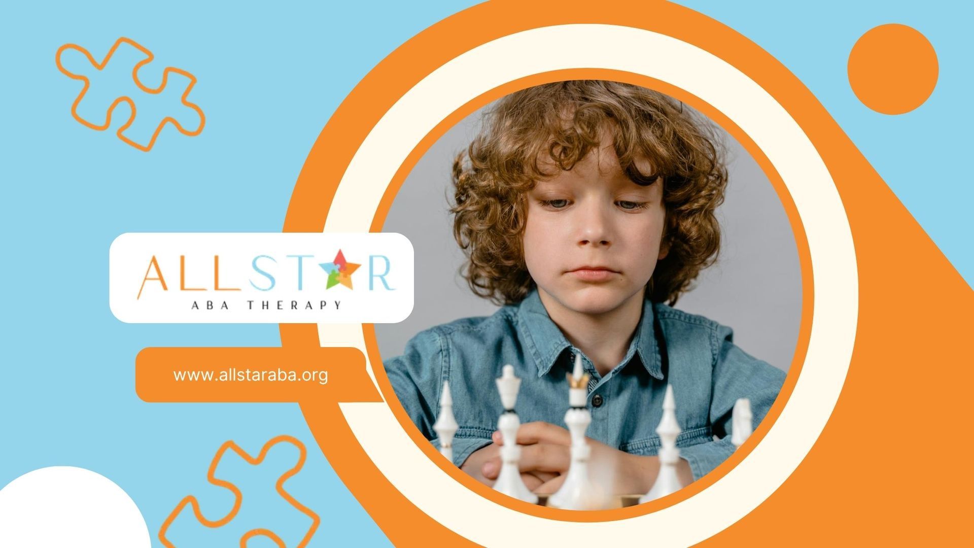 An autistic boy with high IQ concentrating on a chess game during ABA therapy session in Maryland.
