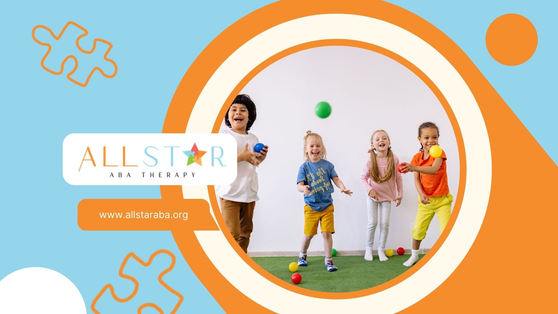 A group of children are playing with balls in a room.