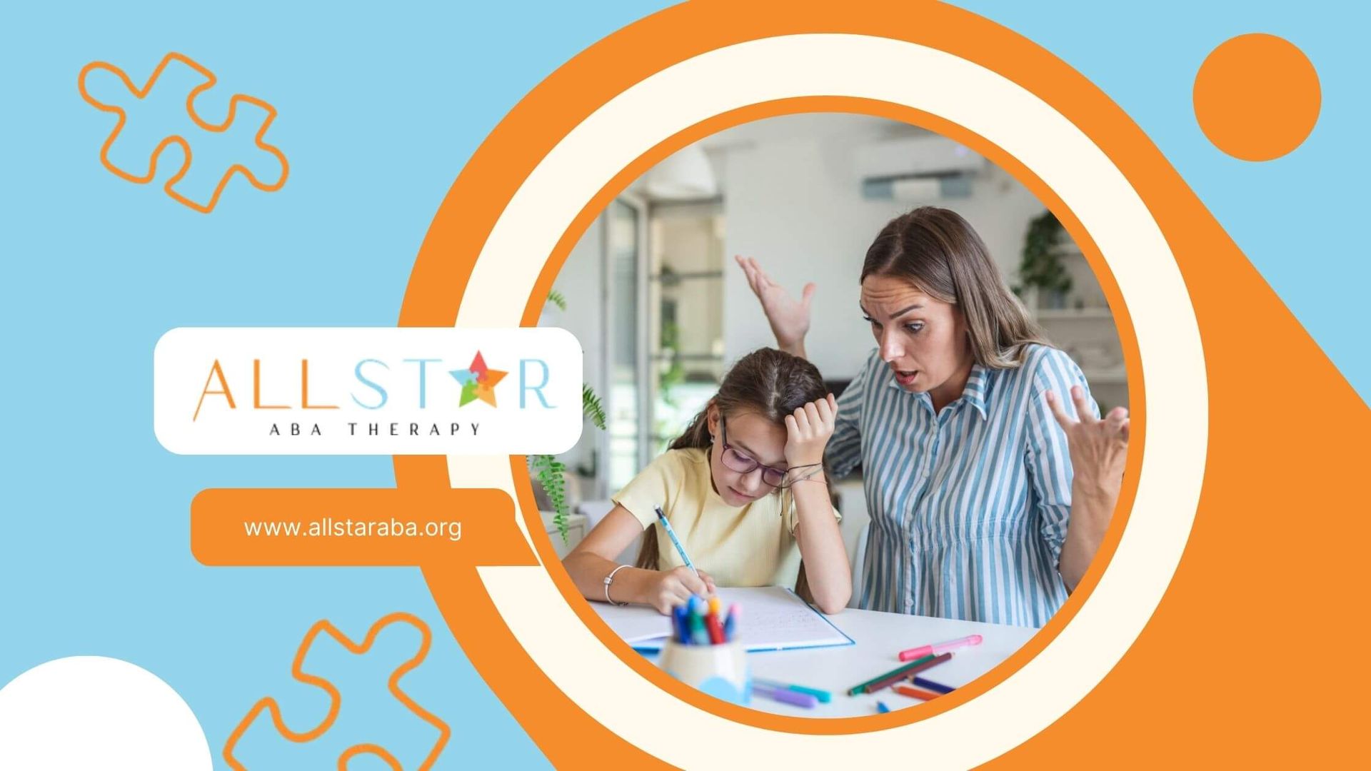 Parent reacting while a child with autism works on homework at a desk.