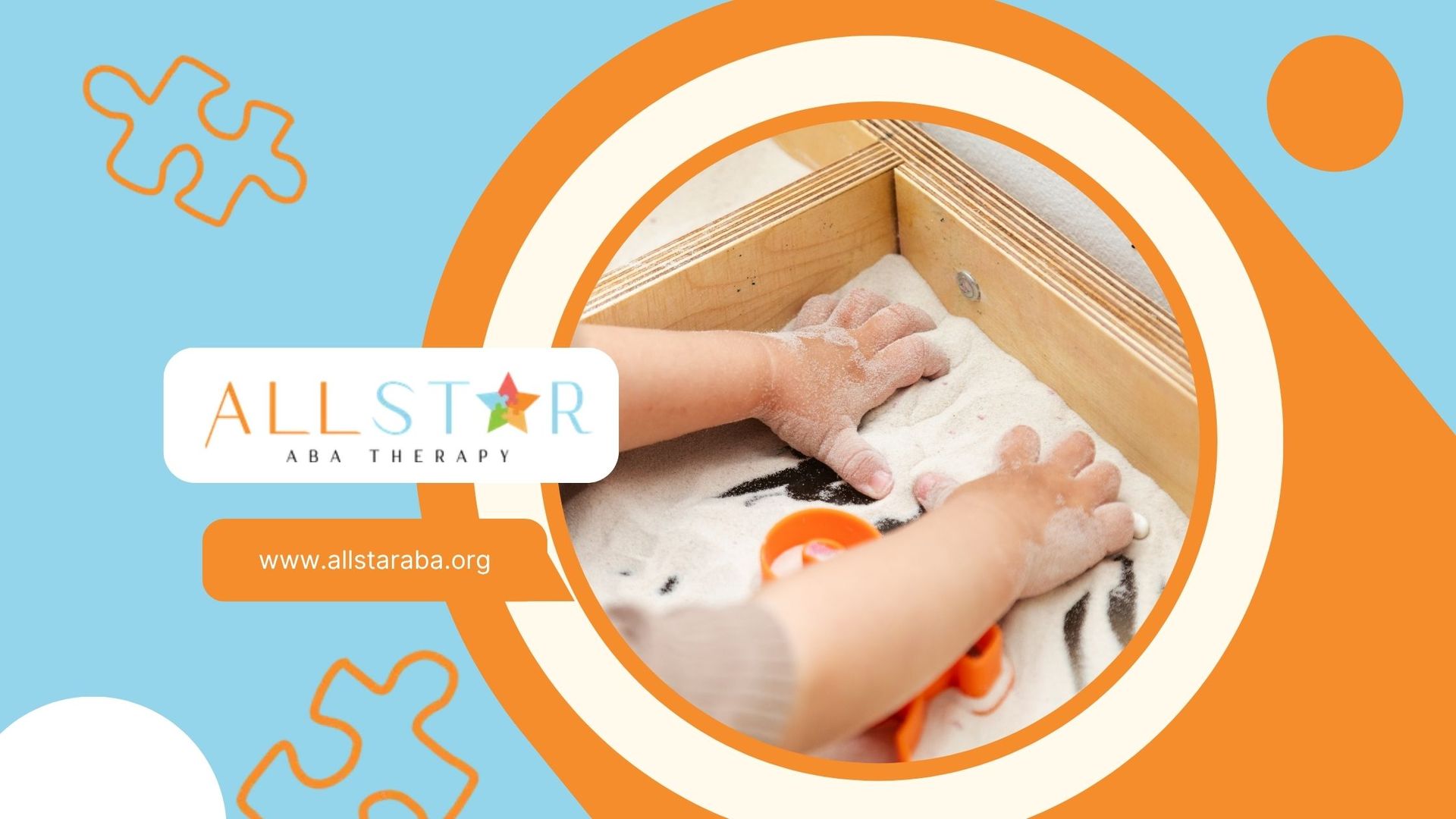 A child is playing with sand in a box.