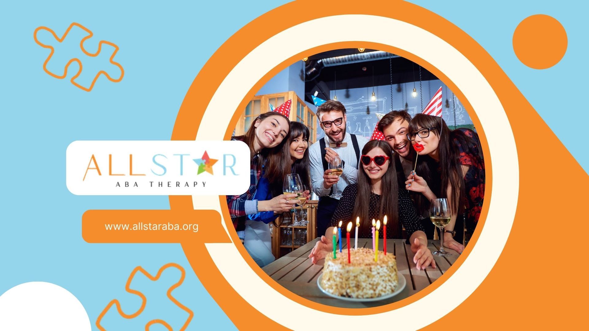 A group of people are sitting around a table with a birthday cake.