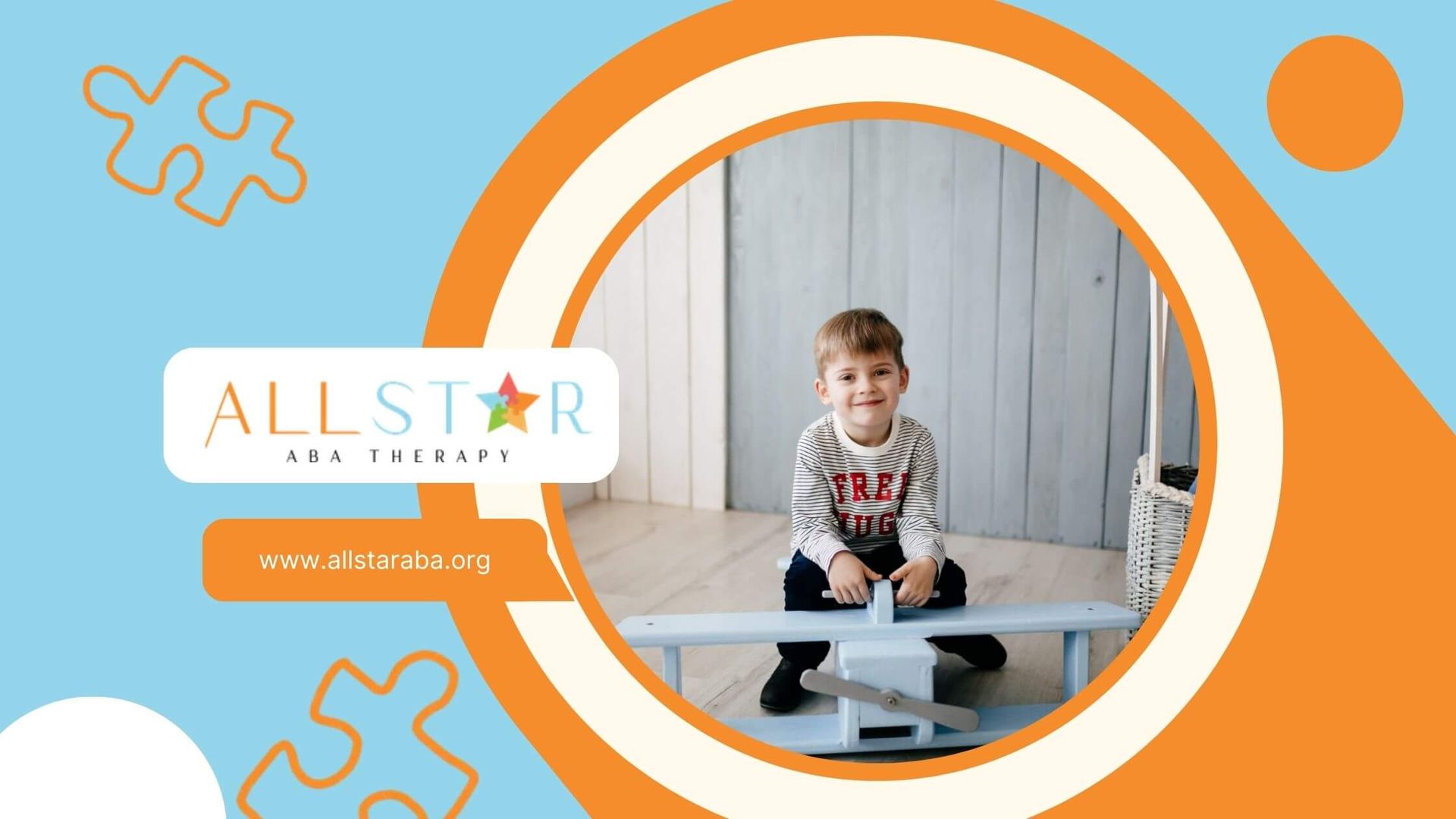 Boy with autism playing with toy plane during ABA therapy.